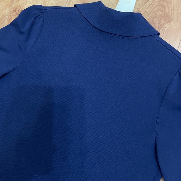 Maje Ralazer Navy Blue Stretch Knit Blazer Dress New With Tags size 38 EU - Picture 5 of 14